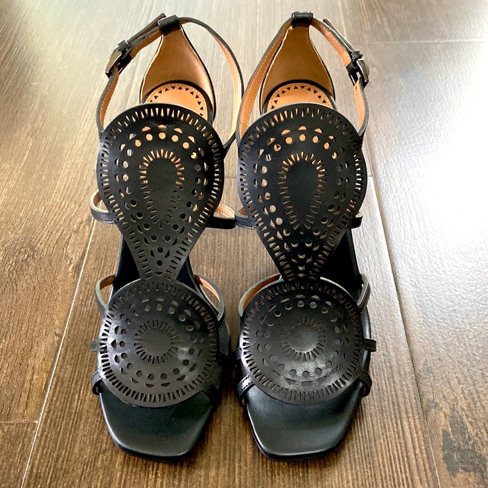 Alaïa laser cutout sandal